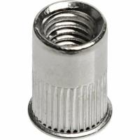 Купить заклепка м4x10 с внутренней резьбой, насечками и уменьшенным бортом, алюминий оптом | ПРОТОРГ