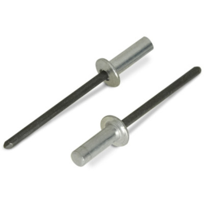 Рекомендуем купить Заклепка вытяжная закрытая 3,2x12,5 со стандартным бортом, алюминий / фосфат. сталь