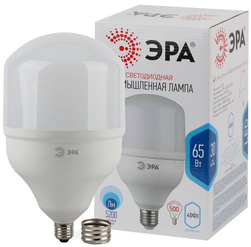 Рекомендуем купить Лампа светодиодная высокомощная STD LED POWER T160-65W-4000-E27/E40 65Вт T160 колокол 4000К нейтр. бел. E27/E40 (переходник в компл.) 5200лм Эра Б0027923