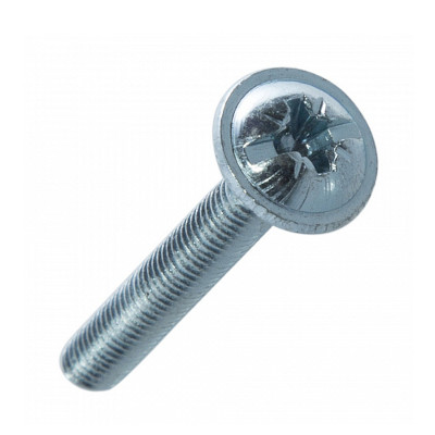Рекомендуем купить Винт DIN 967 М6x25 с низкой полукруглой головкой и прессшайбой, крестообразный шлиц, кл. пр. 4.6, оц. сталь