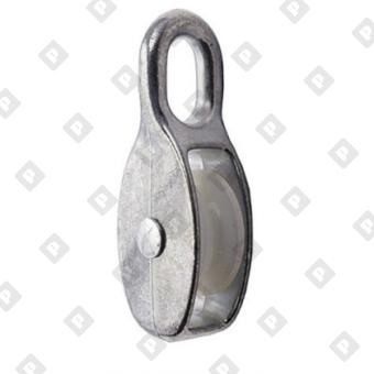 Блок одинарный 1 1/2" (40 мм) с пластиковым диском, оц. сталь - №2