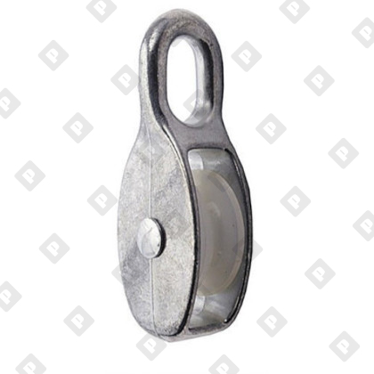 Блок одинарный 2" (50 мм) с пластиковым диском, оц. сталь - №2