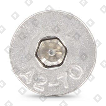 Винт ISO 10642 (DIN 7991) M4x10 с потайной головкой и внутренним шестигранником, нерж. сталь А2 - №2