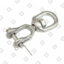 Вертлюг 6мм петля-вилка, оц. сталь