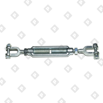 Талреп грузовой открытый с контргайками 1 1/2" x 24" вилка-вилка 9,63 т, оц. сталь - №3