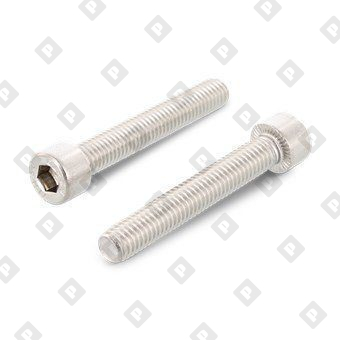 Винт DIN 912 М8x12/12 с полной резьбой и цилиндрической головкой с внутренним шестигранником и насечками, нерж. сталь A2 - №1