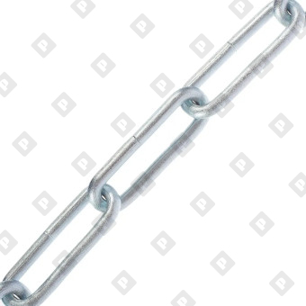 Цепь длиннозвенная DIN 763 Ø4 мм, оц. сталь - №3