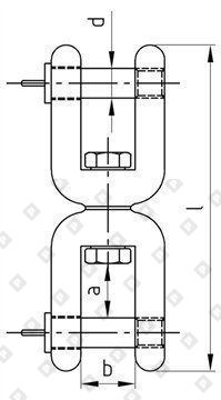 Вертлюг Art. 8256 вилка-вилка 19мм, нерж. сталь A4 - №3