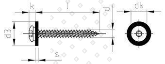 Art. 9066 A2 C 3,9X32 TX15 - RAL 7016 - №1