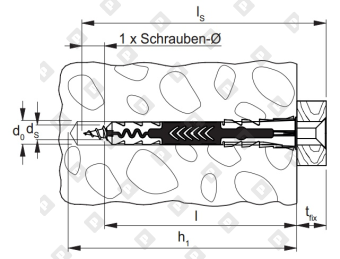 Универсальный дюбель fischer DUOPOWER 14x70 мм - №3