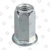 Заклепка М5x13.5 шестигранная с внутренней резьбой и цилиндрическим бортом, нерж. сталь A2 - №1