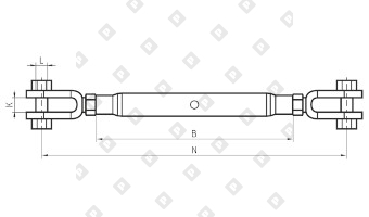Талреп вилка-вилка закрытый ART 8245 M4, нерж. сталь А4 - №2