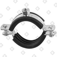 Хомут сантехнический 4" (105-119 мм) с резиновым профилем и гайкой М10 - №1
