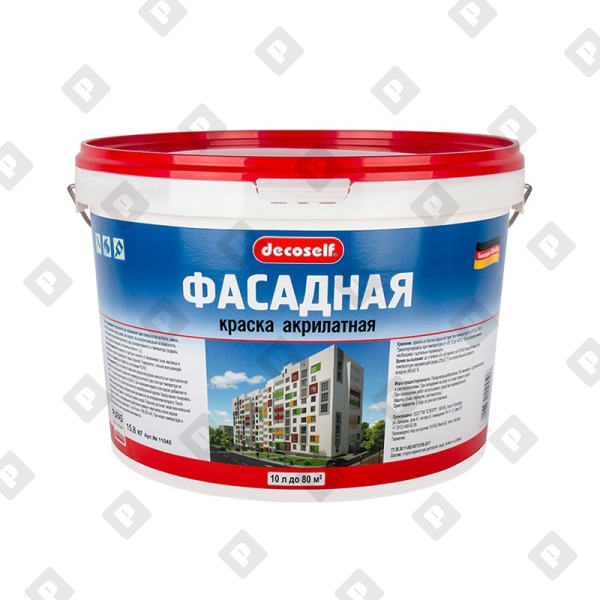 Краска фасадная Pufas Decoself A, мороз (10 л) - №1