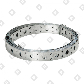 Лента монтажная перфорированная LP 20х0.5 (25 м) прямая для вентиляции, оц. сталь - №1