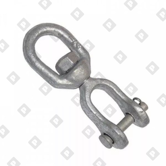 Вертлюг 6мм петля-вилка, оц. сталь - №1
