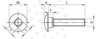 DIN 603 M8X20 A4 - №4