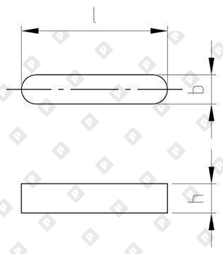 DIN 6885 AISI 316Ti A 10X8X28 - №4