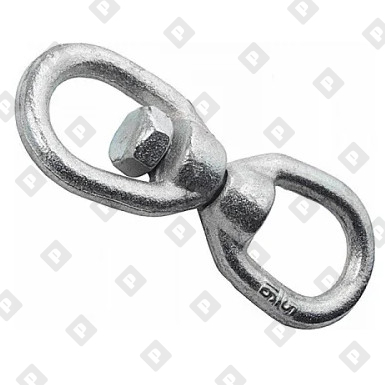 Вертлюг 38мм петля-петля, оц. сталь - №1