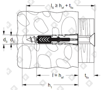 Универсальный дюбель fischer DUOPOWER 14x70 мм - №2
