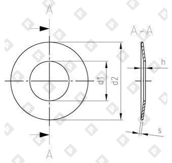 DIN 2093 AISI 301 50X25,4X1,25 - №3