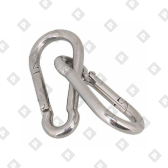 Карабин пожарный DIN 5299С 4x40, оц. сталь - №3